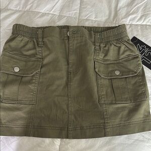 Charlotte Russe Khaki Mini Skirt with Pockets